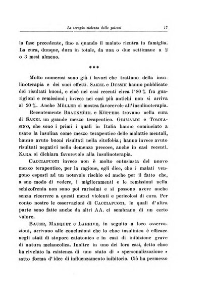 Note e riviste di psichiatria Manicomio provinciale di Pesaro