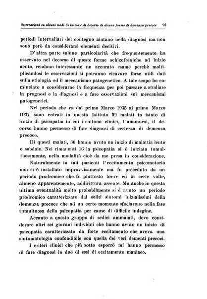 Note e riviste di psichiatria Manicomio provinciale di Pesaro