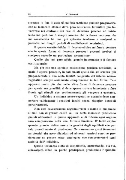 Note e riviste di psichiatria Manicomio provinciale di Pesaro