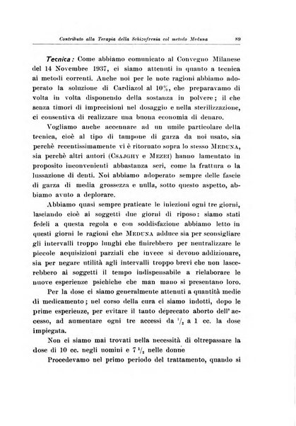 Note e riviste di psichiatria Manicomio provinciale di Pesaro