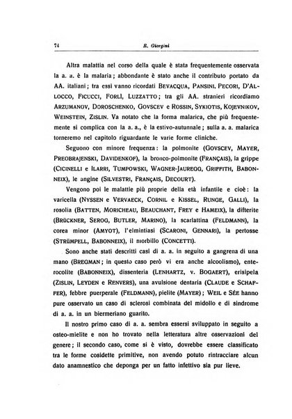 Note e riviste di psichiatria Manicomio provinciale di Pesaro