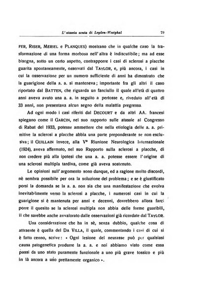 Note e riviste di psichiatria Manicomio provinciale di Pesaro