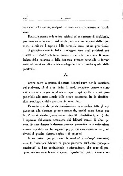 Note e riviste di psichiatria Manicomio provinciale di Pesaro