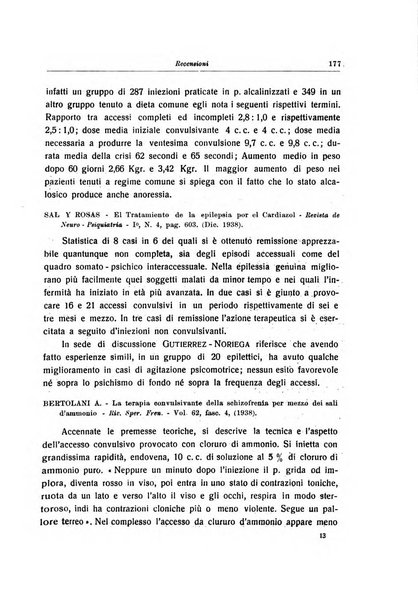 Note e riviste di psichiatria Manicomio provinciale di Pesaro