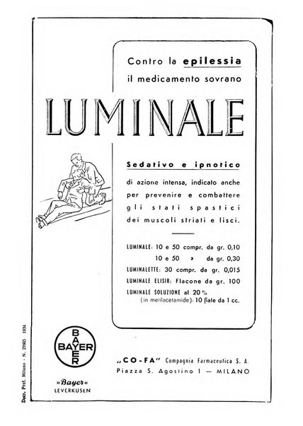 Note e riviste di psichiatria Manicomio provinciale di Pesaro