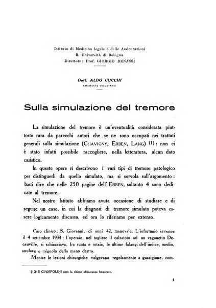 Note e riviste di psichiatria Manicomio provinciale di Pesaro