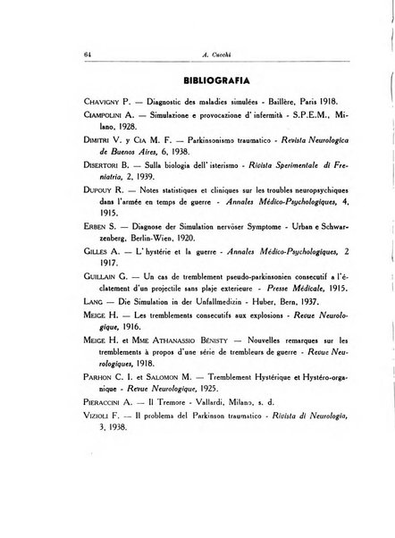 Note e riviste di psichiatria Manicomio provinciale di Pesaro