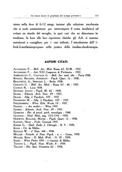 Note e riviste di psichiatria Manicomio provinciale di Pesaro