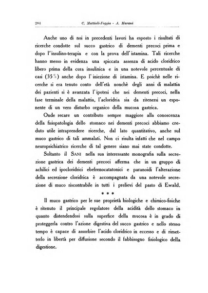 Note e riviste di psichiatria Manicomio provinciale di Pesaro