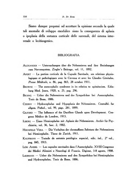 Note e riviste di psichiatria Manicomio provinciale di Pesaro