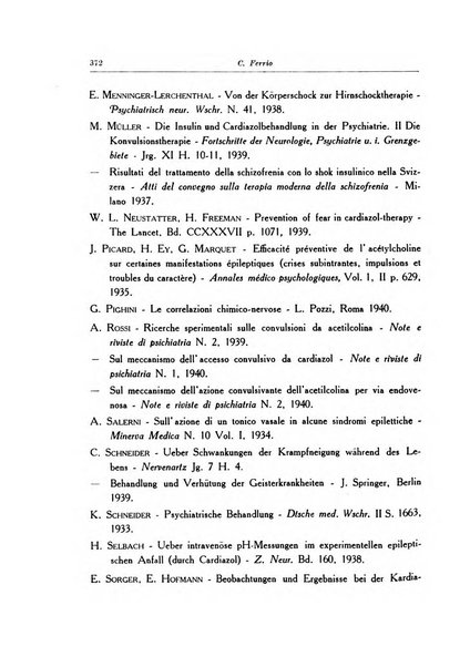 Note e riviste di psichiatria Manicomio provinciale di Pesaro