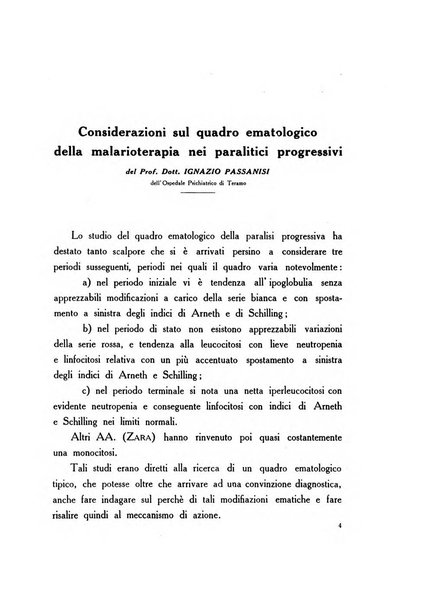 Note e riviste di psichiatria Manicomio provinciale di Pesaro