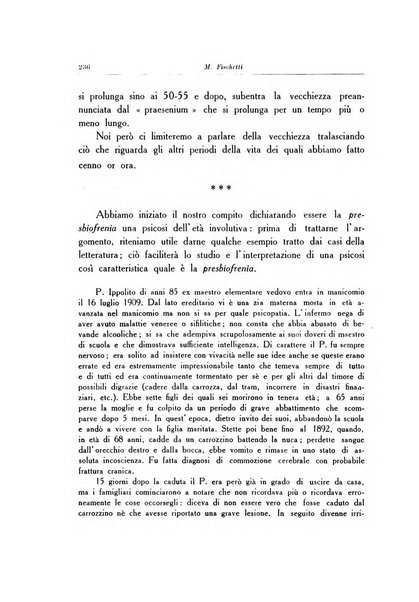 Note e riviste di psichiatria Manicomio provinciale di Pesaro