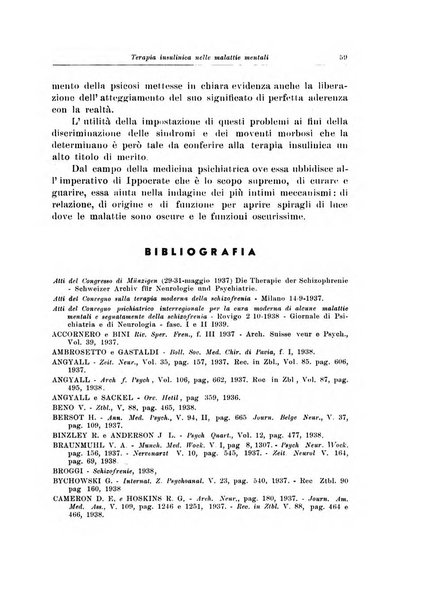 Note e riviste di psichiatria Manicomio provinciale di Pesaro