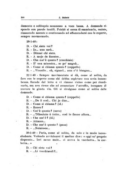 Note e riviste di psichiatria Manicomio provinciale di Pesaro