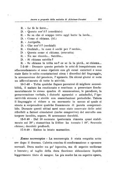 Note e riviste di psichiatria Manicomio provinciale di Pesaro