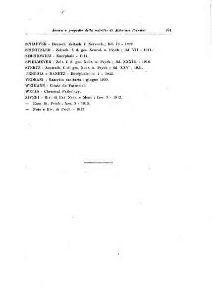 Note e riviste di psichiatria Manicomio provinciale di Pesaro