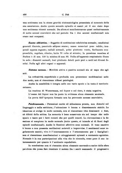 Note e riviste di psichiatria Manicomio provinciale di Pesaro