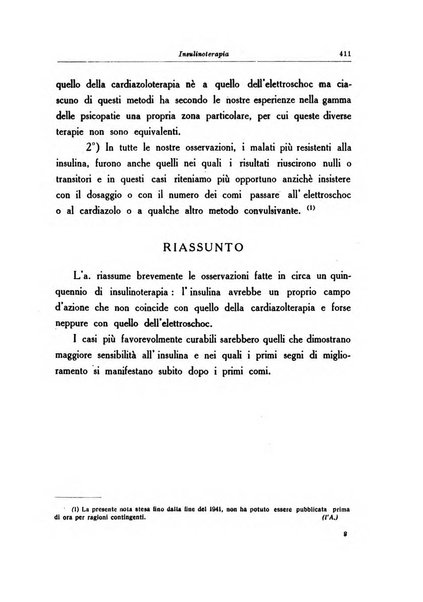 Note e riviste di psichiatria Manicomio provinciale di Pesaro