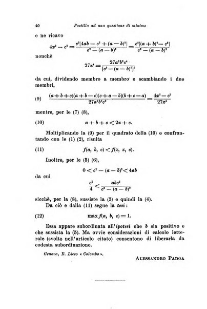 Periodico di matematiche storia, didattica, filosofia