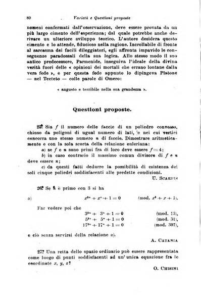 Periodico di matematiche storia, didattica, filosofia