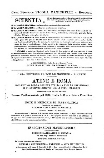 Periodico di matematiche storia, didattica, filosofia