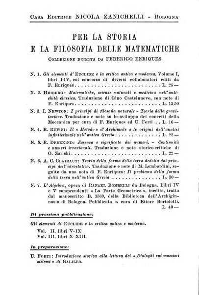 Periodico di matematiche storia, didattica, filosofia