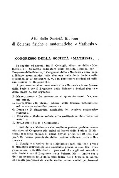 Periodico di matematiche storia, didattica, filosofia