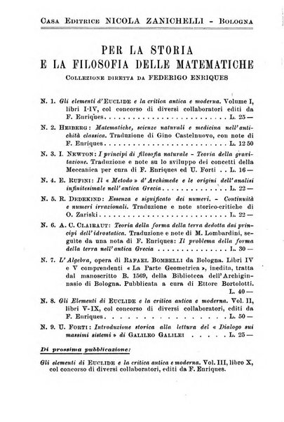 Periodico di matematiche storia, didattica, filosofia