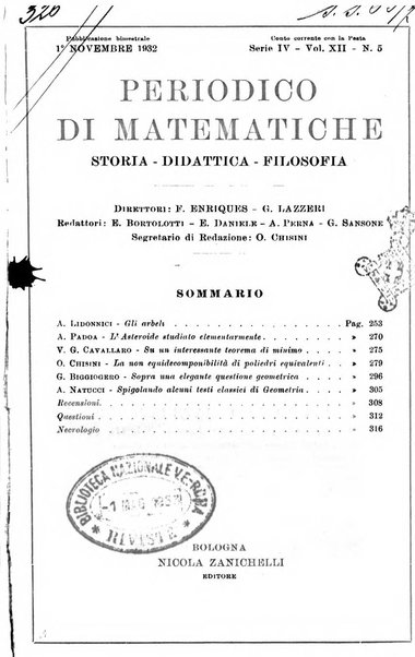 Periodico di matematiche storia, didattica, filosofia