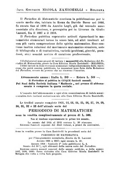 Periodico di matematiche storia, didattica, filosofia