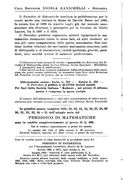 Periodico di matematiche storia, didattica, filosofia