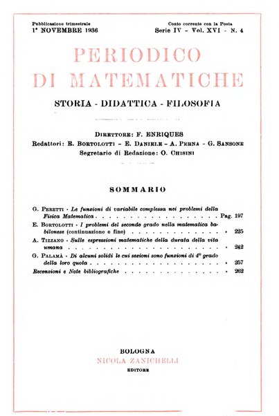 Periodico di matematiche storia, didattica, filosofia