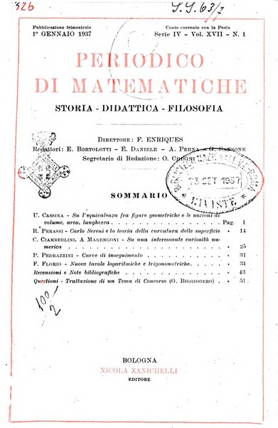 Periodico di matematiche storia, didattica, filosofia