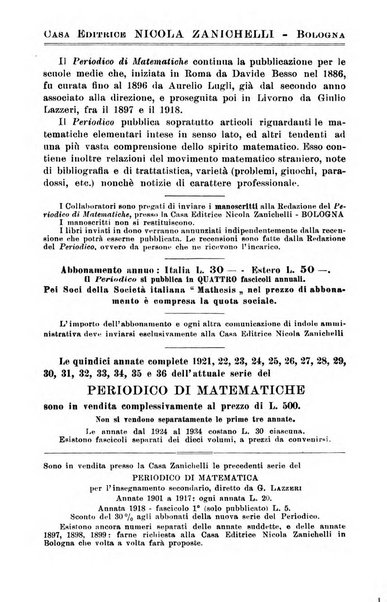 Periodico di matematiche storia, didattica, filosofia