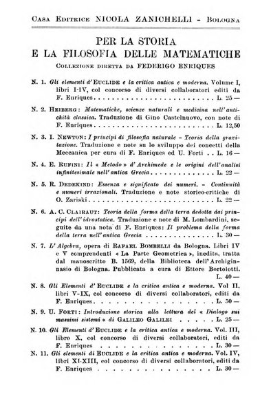 Periodico di matematiche storia, didattica, filosofia