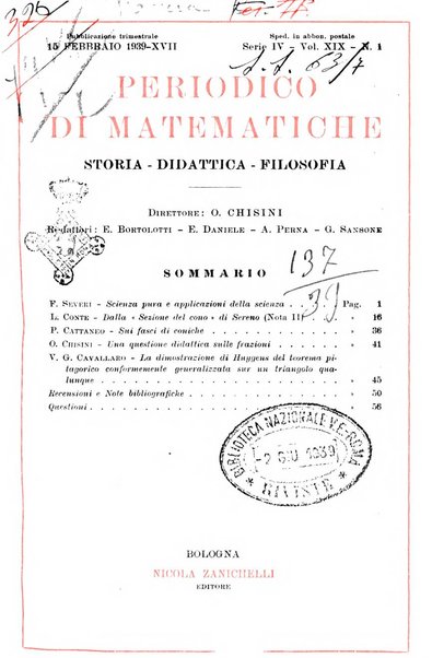 Periodico di matematiche storia, didattica, filosofia