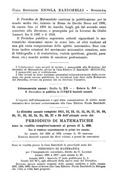 Periodico di matematiche storia, didattica, filosofia