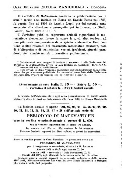 Periodico di matematiche storia, didattica, filosofia