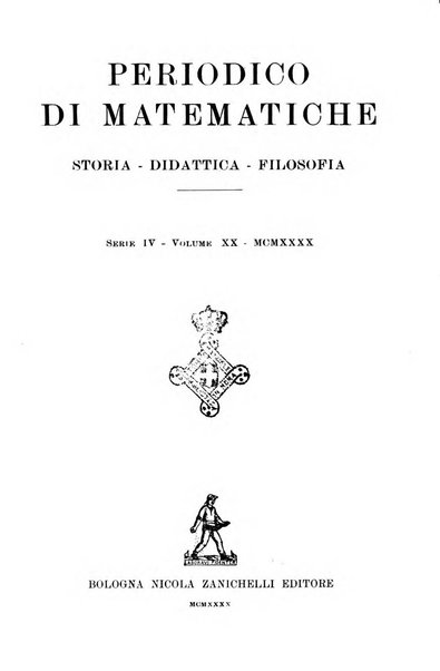 Periodico di matematiche storia, didattica, filosofia