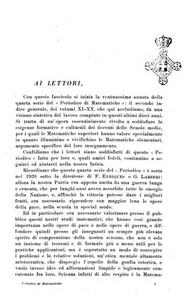 Periodico di matematiche storia, didattica, filosofia