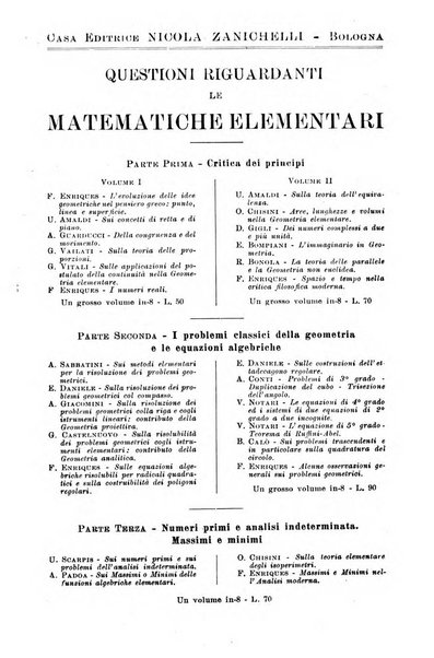 Periodico di matematiche storia, didattica, filosofia