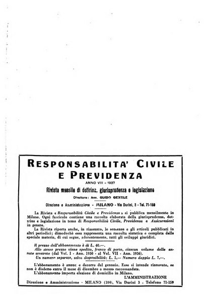 Responsabilità civile e previdenza rivista mensile di dottrina, giurisprudenza e legislazione