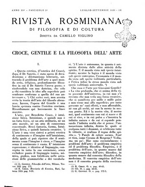 Rivista rosminiana di filosofia e di cultura