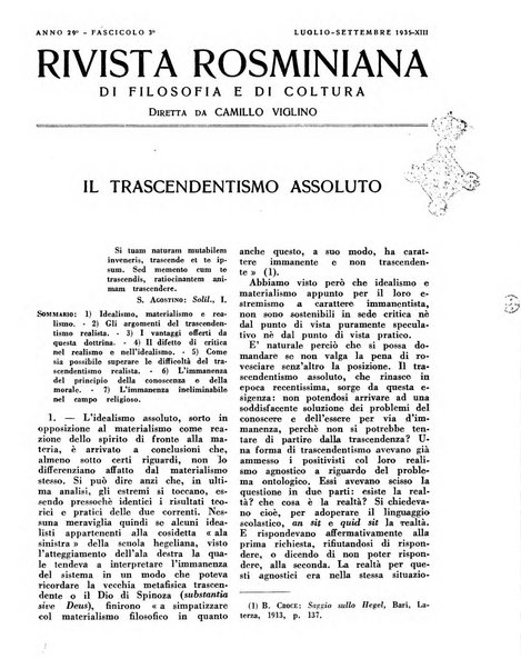 Rivista rosminiana di filosofia e di cultura