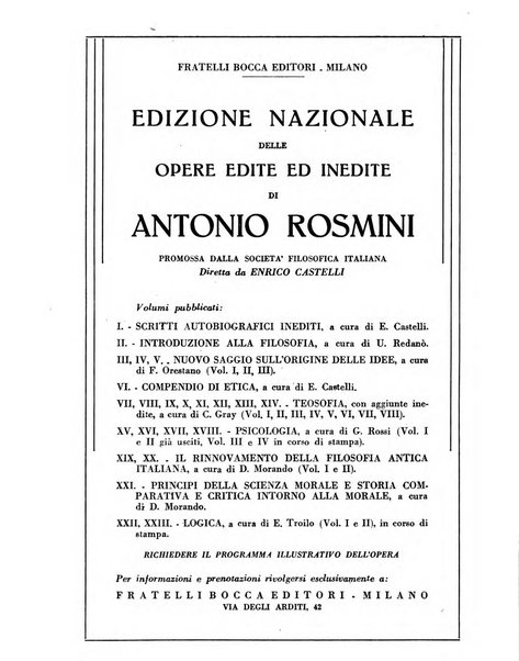 Rivista rosminiana di filosofia e di cultura