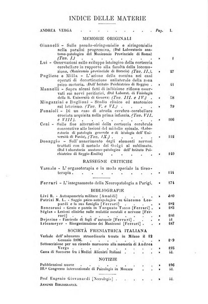 Rivista sperimentale di freniatria e medicina legale delle alienazioni mentali organo della Società freniatrica italiana