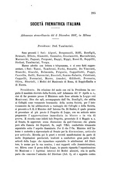 Rivista sperimentale di freniatria e medicina legale delle alienazioni mentali organo della Società freniatrica italiana