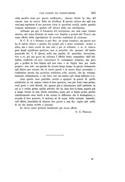 Rivista sperimentale di freniatria e medicina legale delle alienazioni mentali organo della Società freniatrica italiana