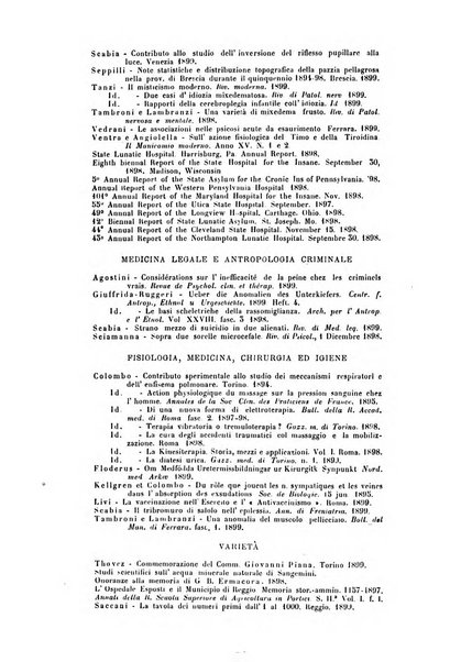 Rivista sperimentale di freniatria e medicina legale delle alienazioni mentali organo della Società freniatrica italiana